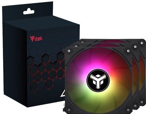 Itek - UW12 - Ventilator - Zwart - 12 cm - RGB-LED-verlichting