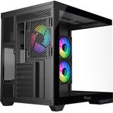Itek - Dark Cave DS - PC Behuizing - Zwart - Gehard Glas - ARGB Ventilatoren