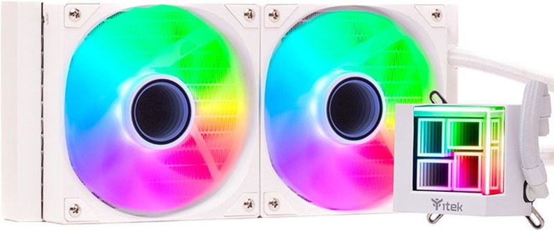 Itek - HYDRO CUBE 240W - CPU Waterkoeler - Wit - Vloeistofkoeling