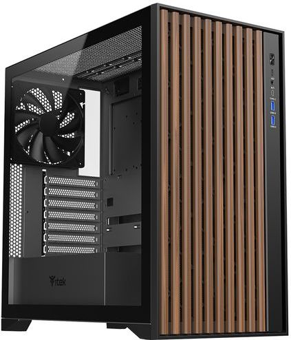 Itek - Woody - PC-behuizing - Zwart - Acrylonitril-butadieen-styreen