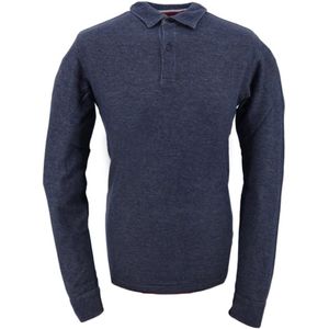 Sun68 - Bicolor Fabric Elbow L/S - Poloshirt - Grigio Medio Bianco - Lange Mouwen