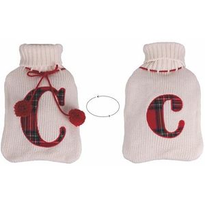 Villa d'Este Home Tivoli Warmwaterkruik, wit + rood, 2 liter