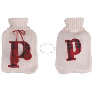 Villa d'Este Home Tivoli Warmwaterkruik, wit + rood, 2 liter