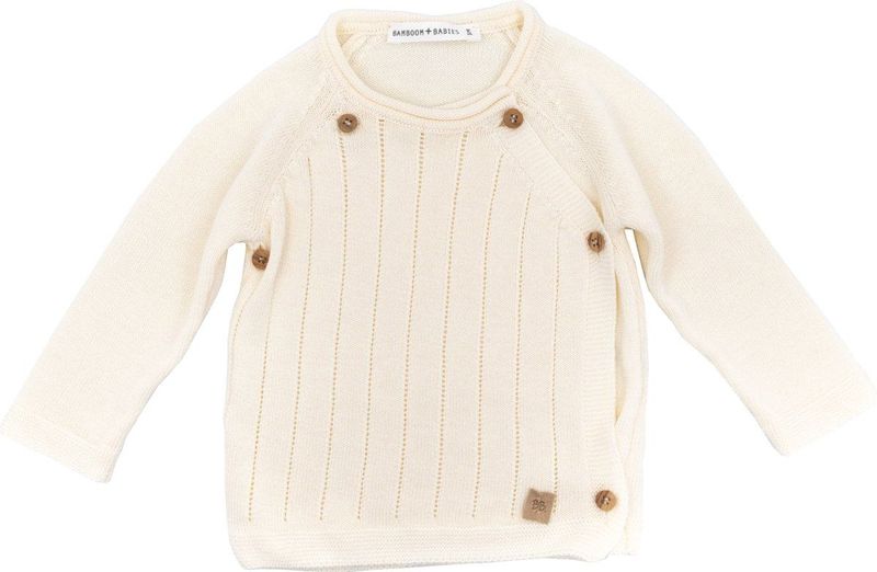 Bamboom Knitted Trui Met Overslag Camel