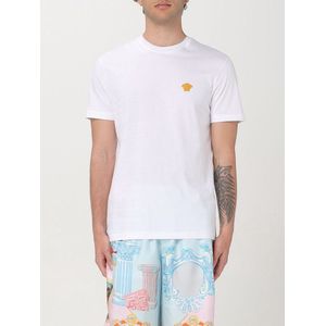 Versace - T-shirt - Katoen - Ronde Hals - Korte Mouwen - Geborduurd Logo