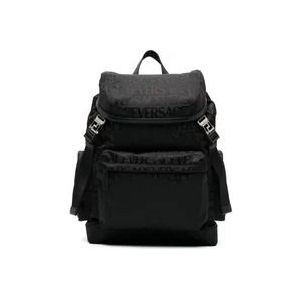 Versace, Backpacks Zwart, Heren, Maat:ONE Size