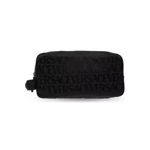 Versace Allover 'Neo Nylon' Beauty Case , Black , Dames , Maat: ONE Size