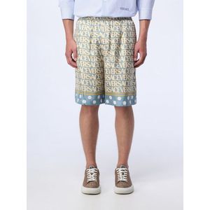 Versace - Korte Broeken - Gnawed Blue - Zijde - Logo Print