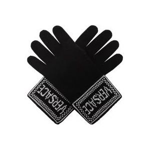 Versace, Wollen handschoenen Zwart, Dames, Maat:S