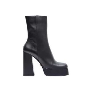 Versace Booties van Kalfsleer , Black , Dames , Maat: 38 EU