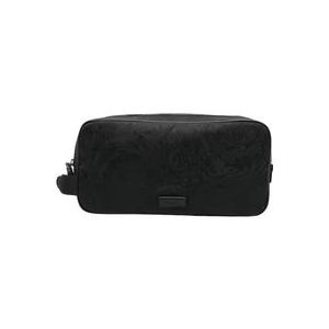 Versace Barocco Jacquard Toilettas , Black , Heren , Maat: ONE Size