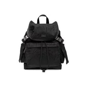 Versace, Backpacks Zwart, Heren, Maat:ONE Size
