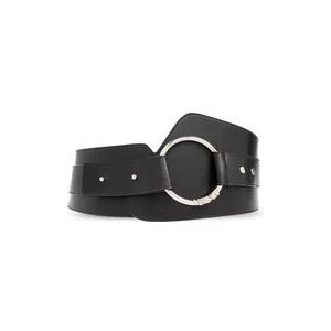 Versace, Leren Riem Zwart, Dames, Maat:70 CM