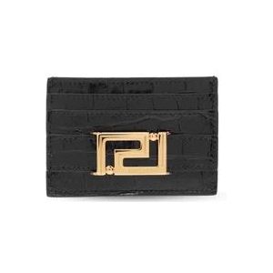 Versace Kaarthouder met logo , Black , Dames , Maat: ONE Size