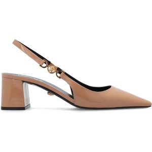 Versace, Dames, Schoenen, Beige, Maat: 41 EU Leer,
