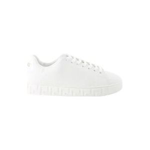 Versace Greca Sneakers Kunstleer Vetersluiting , White , Heren , Maat: 40 EU