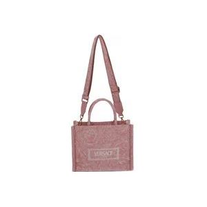 Versace Athena Small shopper tas , Pink , Dames , Maat: ONE Size
