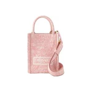 Versace Roze Athena Mini Tote Tas , Pink , Dames , Maat: ONE Size