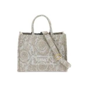 Versace ‘Athena’ shopper tas , Beige , Dames , Maat: ONE Size