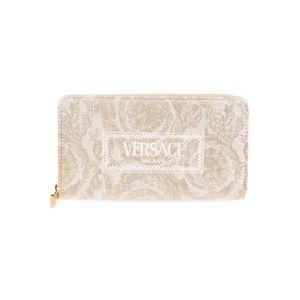 Versace Barocco Jacquard Lange Portemonnee , Beige , Dames , Maat: ONE Size