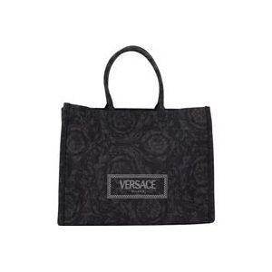 Versace, Tassen, unisex, Zwart, ONE Size, Athena Grote shopper tas