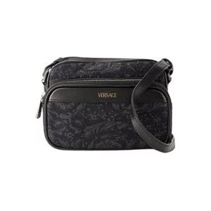 Versace Kleine Crossbody Tas - Canvas - Zwart , Black , Dames , Maat: ONE Size