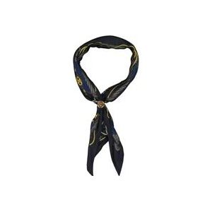 Versace, Zijden Nautische Sjaal Blauw, unisex, Maat:ONE Size