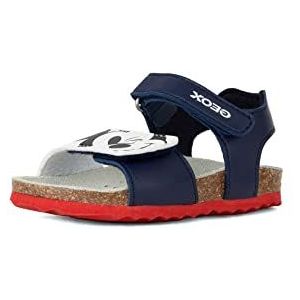 Geox - Chalki - Sandalen - Zwart - Materiaal met Leereffect