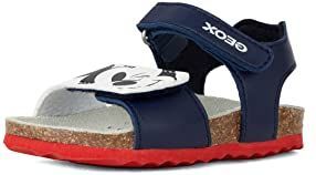 Geox - Chalki - Sandalen - Zwart - Materiaal met Leereffect