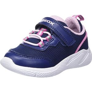 Geox B SPRINTYE Girl sneakers, marineblauw/roze, Navy pink., 27 EU