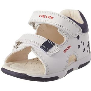 Geox sandaal baby-jongens b sandal tapuz boy,Wit Navy,20 EU