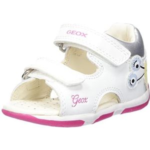 Geox B sandaal Tapuz Girl baby-meisjes sandaal, wit fuchsia, 23 EU