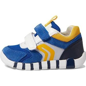 Geox Baby Jongens B IUPIDOO Boy First Walker Shoe, ROYAL/Yellow, 20 EU, Royal Yellow, 20 EU
