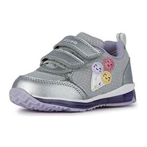 Geox Baby meisjes B Todo Girl Sneaker, zilver, 22 EU, zilver, 22 EU