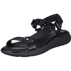 Geox Dames D SPHERICA EC5W sandaal, zwart, 39 EU, zwart, 39 EU