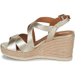 Geox Dames D Ponza espadrille Wedge sandaal, LT Gold, 40 EU, Lt Gold, 40 EU