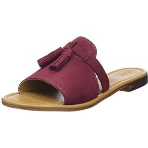 D Sozy - S D Slippers - Rood - Leer - Ademende Zool - Gecushioneerde Zool