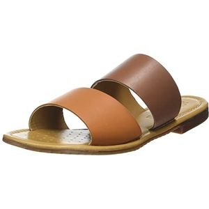 Geox D Sozy S Flat Sandaal voor dames, bruin/mosterd, 36,5 EU, Brown Mustard, 36.5 EU