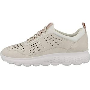 Geox D Spherica Dames Sneaker, Off-white, 42 EU