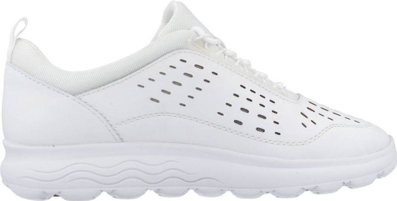 Geox - D Spherica - Sneaker - Wit - Bovenmateriaal: Kunstleer