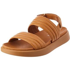 Geox, Schoenen, Dames, Bruin, 40 EU, Comfortabele platte sandalen voor vrouwen