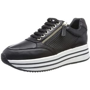 Geox D KENCY E Sneakers voor dames, zwart, 40 EU, zwart, 40 EU