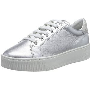 Geox D Skyely Sneakers voor dames, zilver, 35 EU, zilver, 35 EU