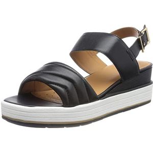 Geox, Flat Sandalen Zwart, Dames, Maat:38 EU