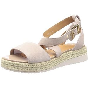 Geox D Eolie espadrille sleehak sandaal, nude, 40 EU, nude, 40 EU