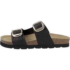 Geox, Slippers Zwart, Dames, Maat:38 EU