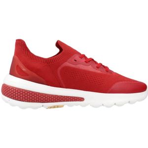 Geox - D Spherica Actif - Sneakers - Dk Red - Synthetisch - Plateauhak