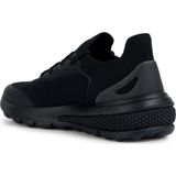 GEOX - D SPHERICA ACTIF - Sneakers - Zwart - Gebreide Stof en Lederachtig Materiaal