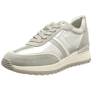 Geox D DESYA Sneakers voor dames, zilver/LT grijs, 36 EU, Silver Lt Grey., 36 EU