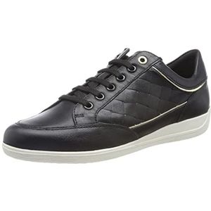 Geox Dames D Myria Sneakers, zwart, 35 EU